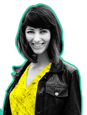 yellow shit black jacket girl