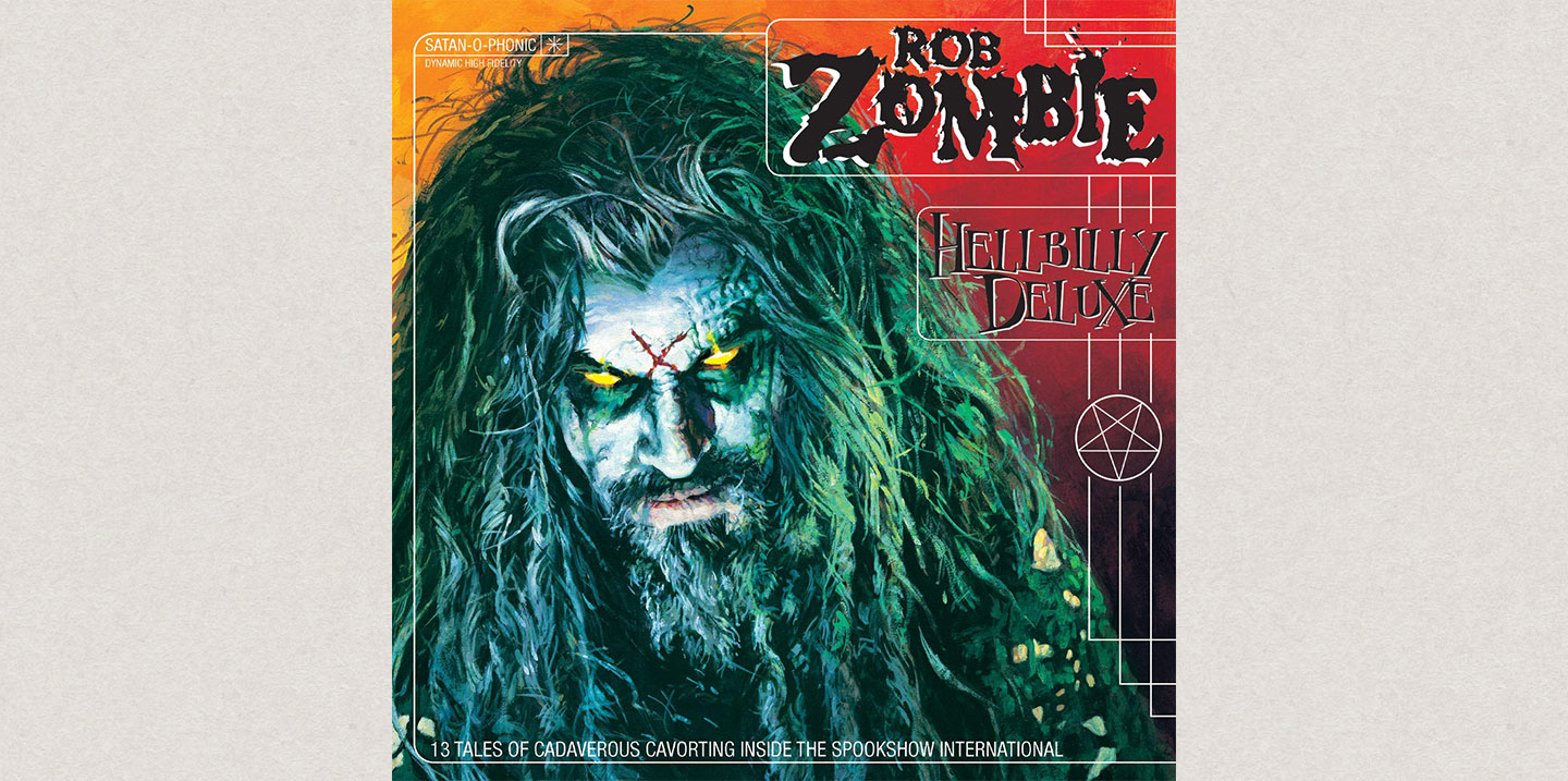Artwork for Rob Zombie's Hellbilly Deluxe album by Basil Gogos