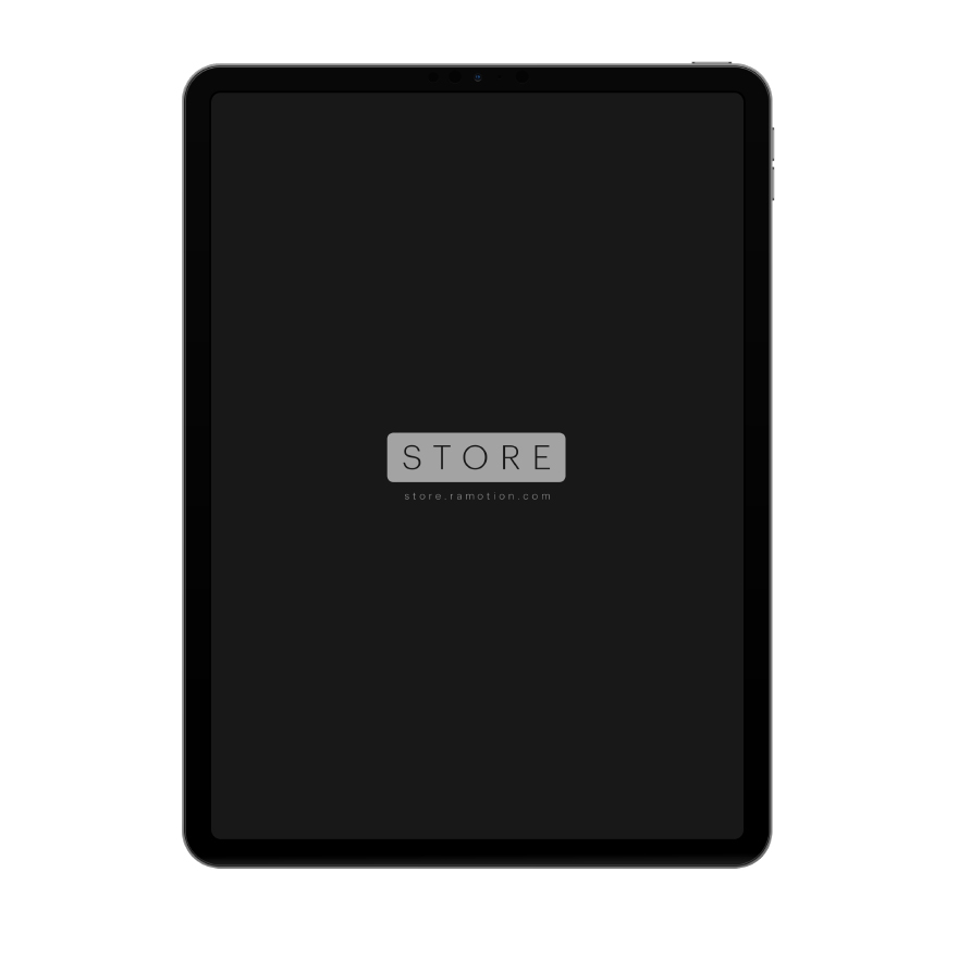 iPad Pro Space Gray Portrait PSD Mockup