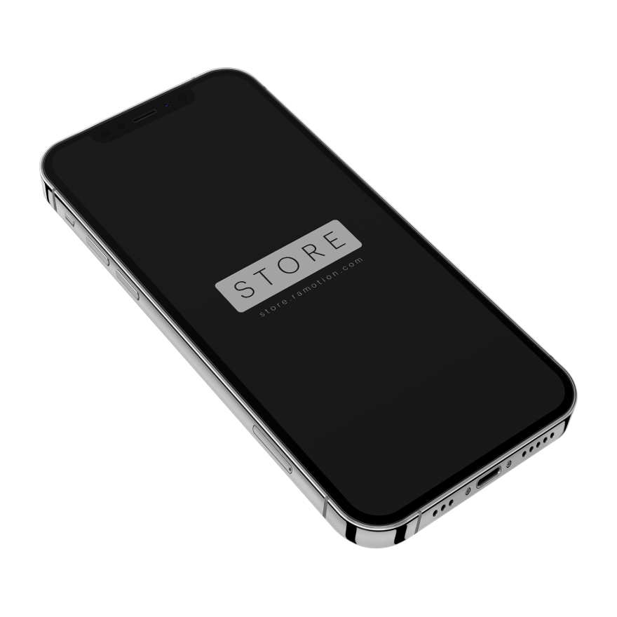 iPhone 12 Pro Silver Perspective PSD Mockup