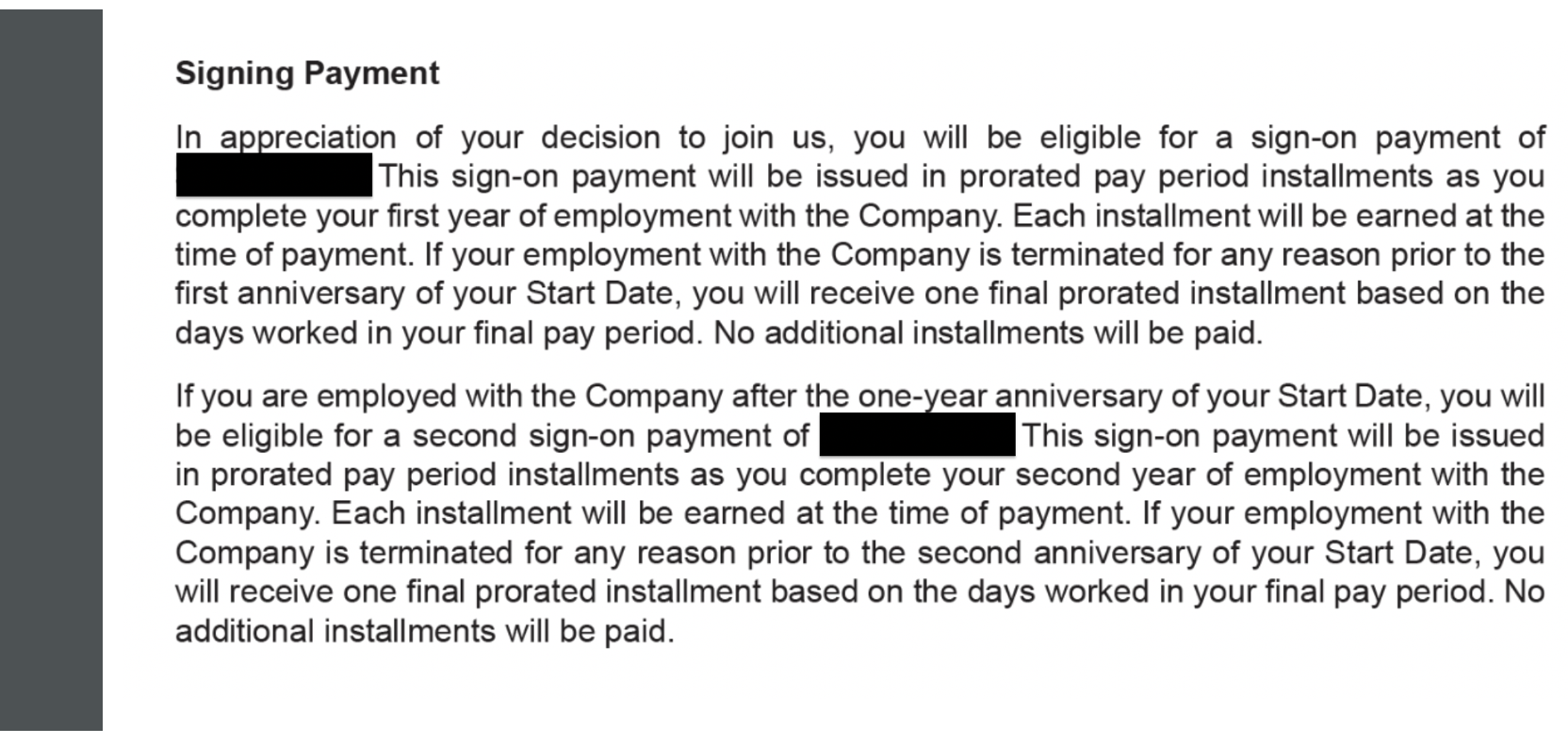 Amazon signing bonus 2021