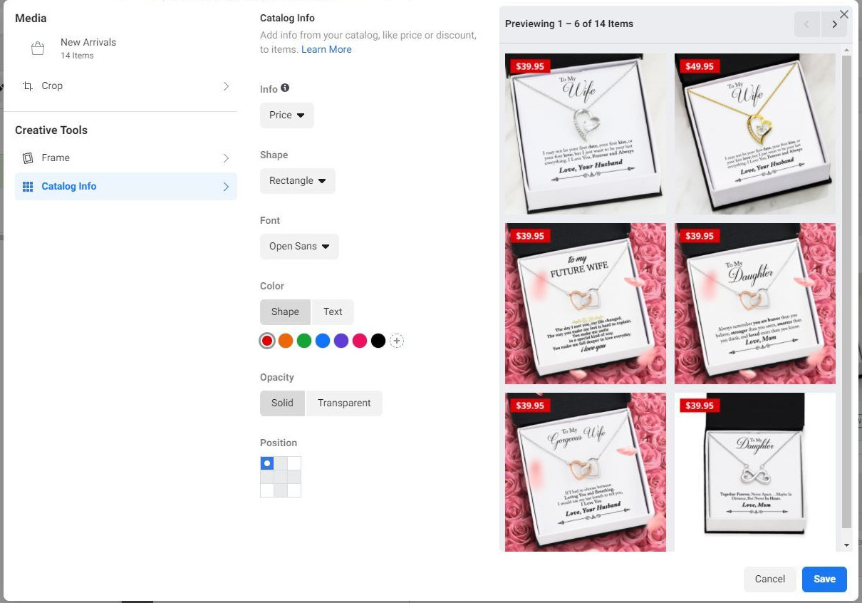 Facebook Dynamic Ads creation - Add dynamic overlays