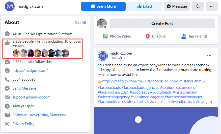 Source audience - fans of your page