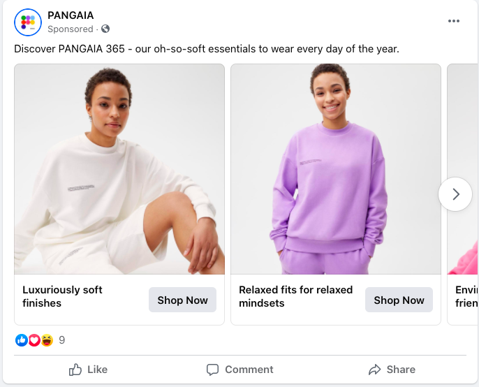 Catalog Sales campaign Facebook