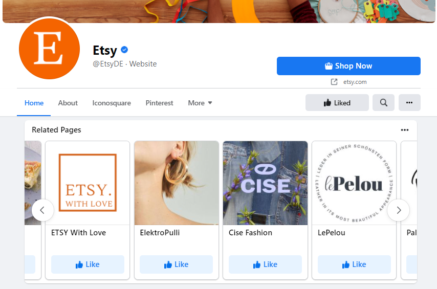 Facebook page suggestions