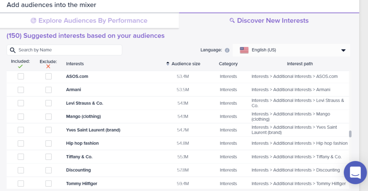 Research interests with Madgicx's Audience Studio