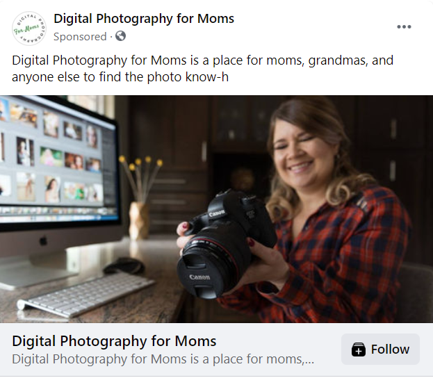 Facebook Page Like ad example