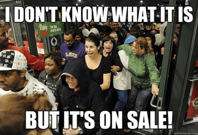 Balck Friday sale meme