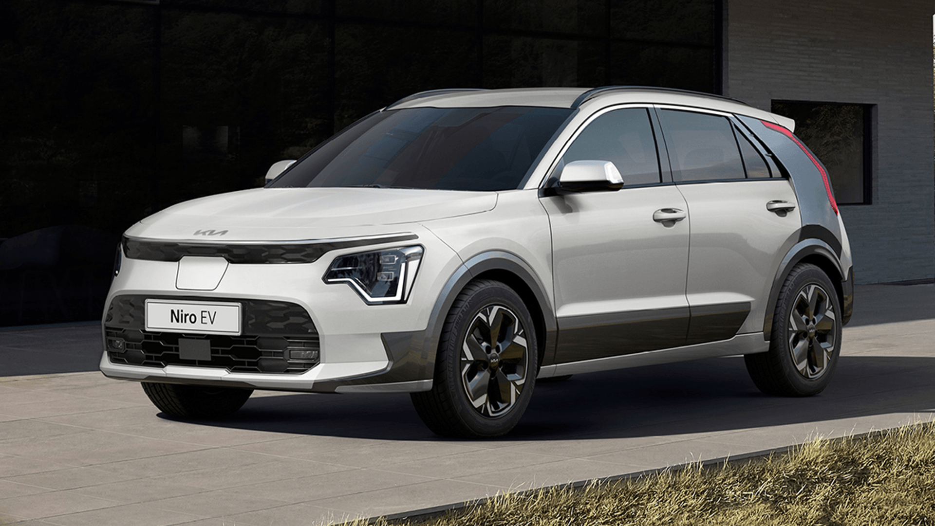 Witte Kia Niro voorkant