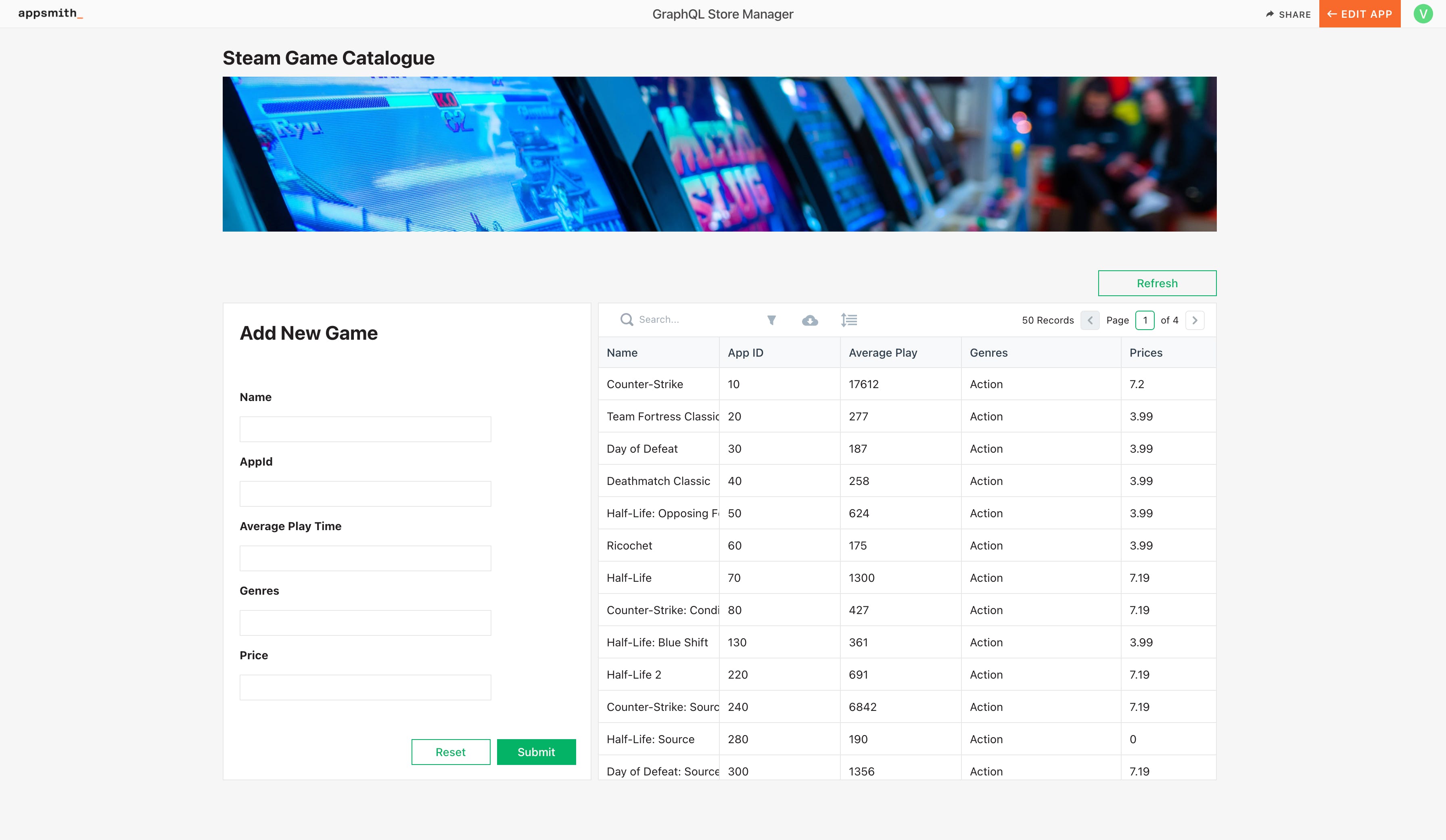 Game Catalogue App Screenshot