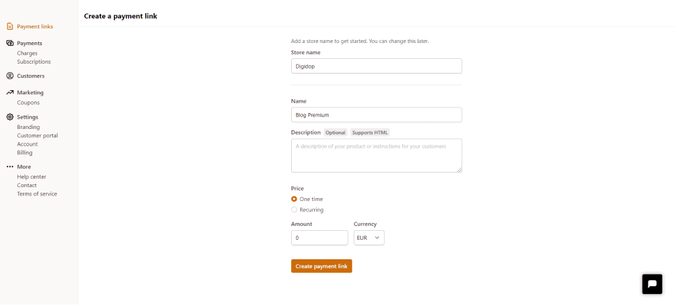 Capture d'écran de l'interface de l'outil nocode pour le e-commerce : Checkout page