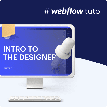 Ordinateur avec écrit sur l'écran "Intro to designer" et une pipette