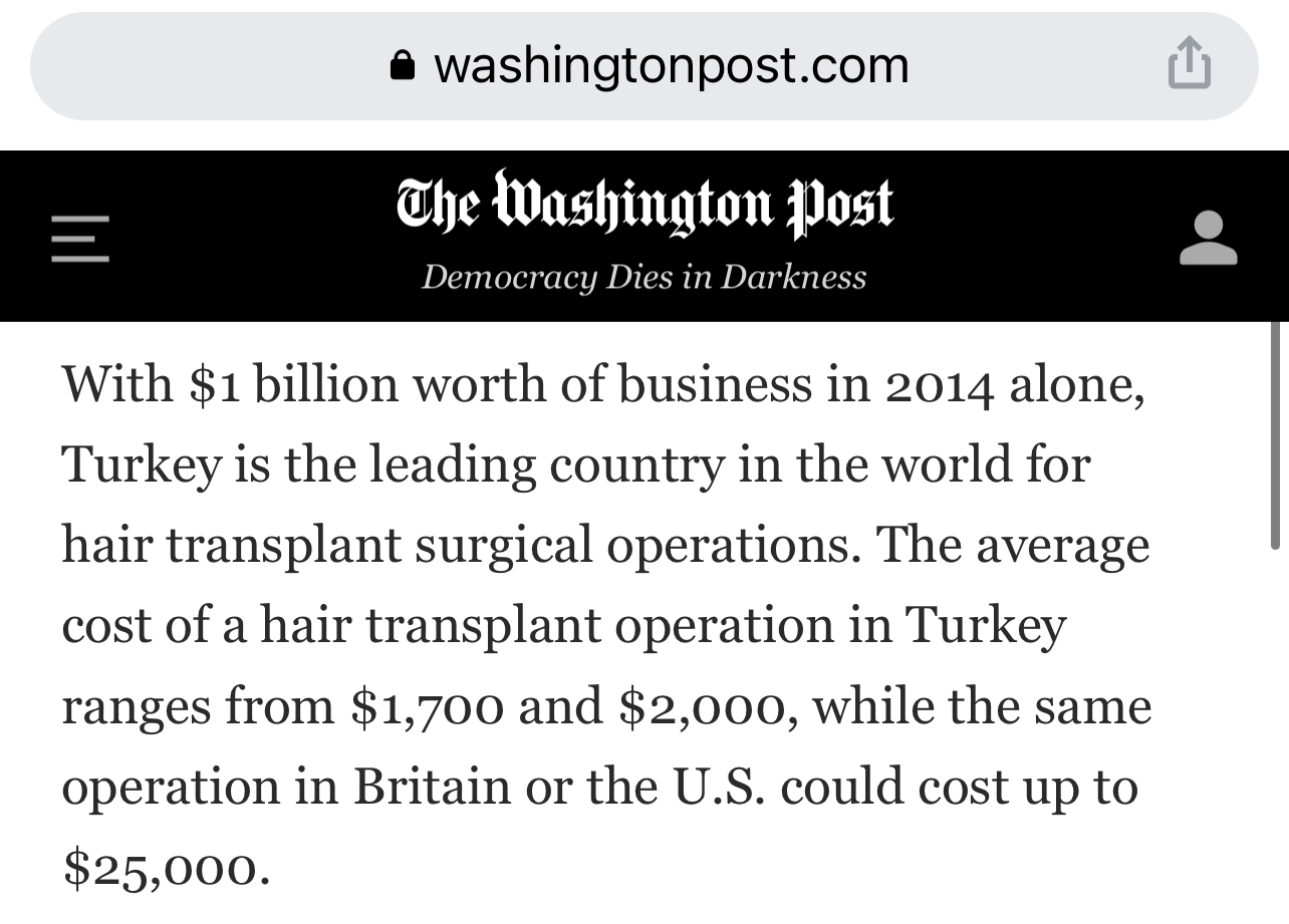 There's no way you can lose money having a hair transplant in Turkey. Just make sure you don't lose your health.