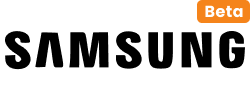 samsung logo with beta tag
