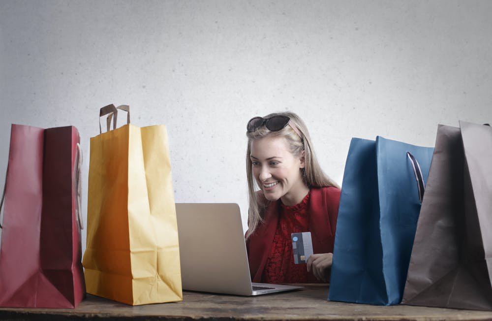 women shopping online shopping