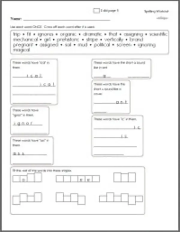 High School Worksheets - edHelper