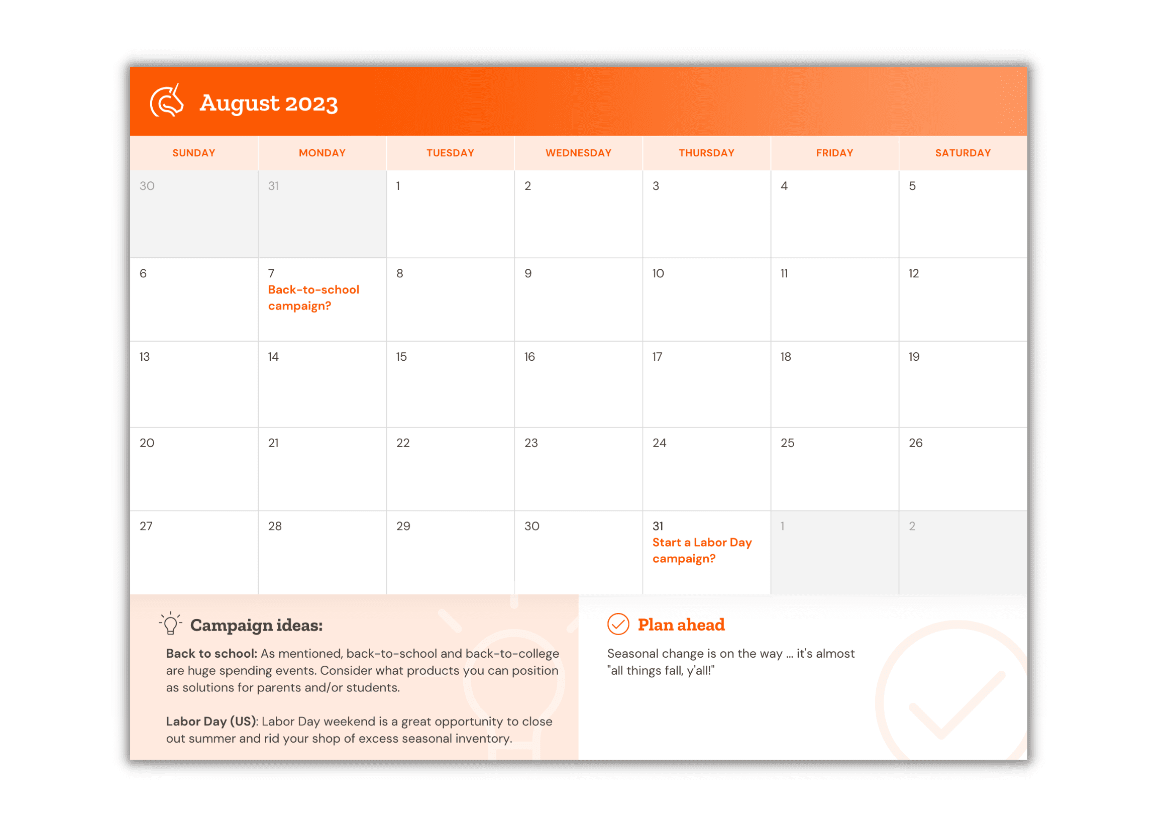 The Q3 2023 Email Marketing Calendar | The Seguno Blog
