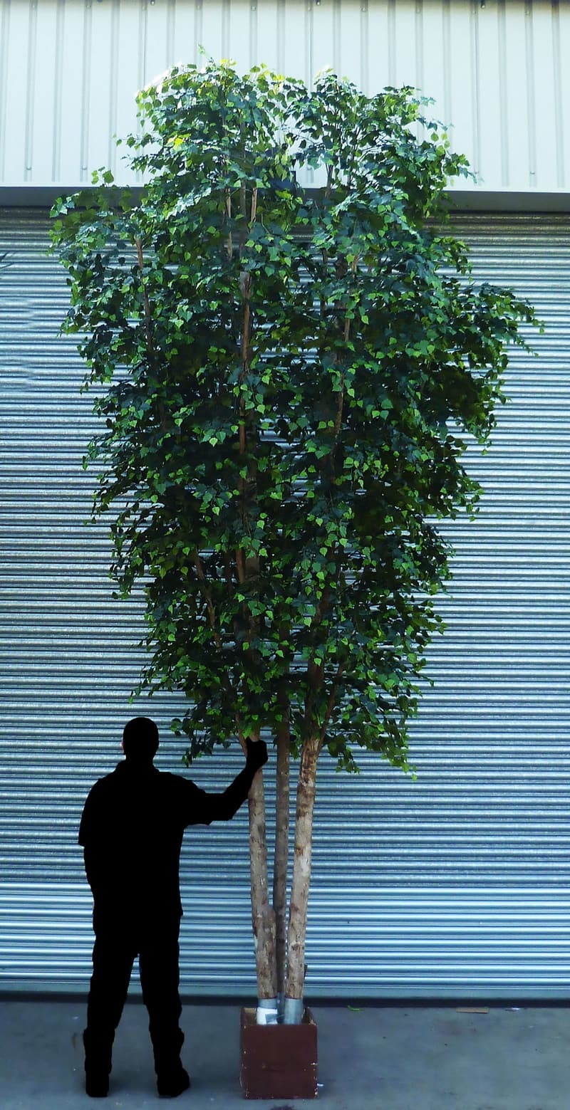 Bespoke Artificial Green Birch Trees Design Example