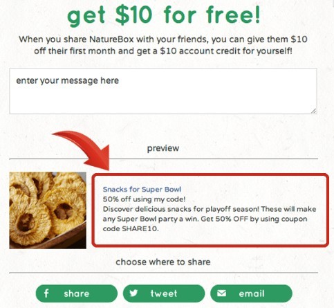 food referral program - Naturebox