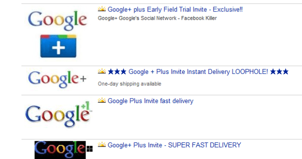 Google Plus invite ebay Word of Mouth ReferralCandy