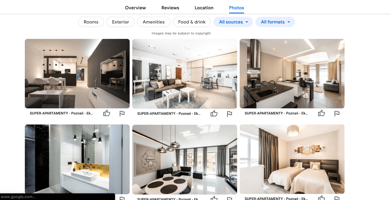 photos in the company's google profile