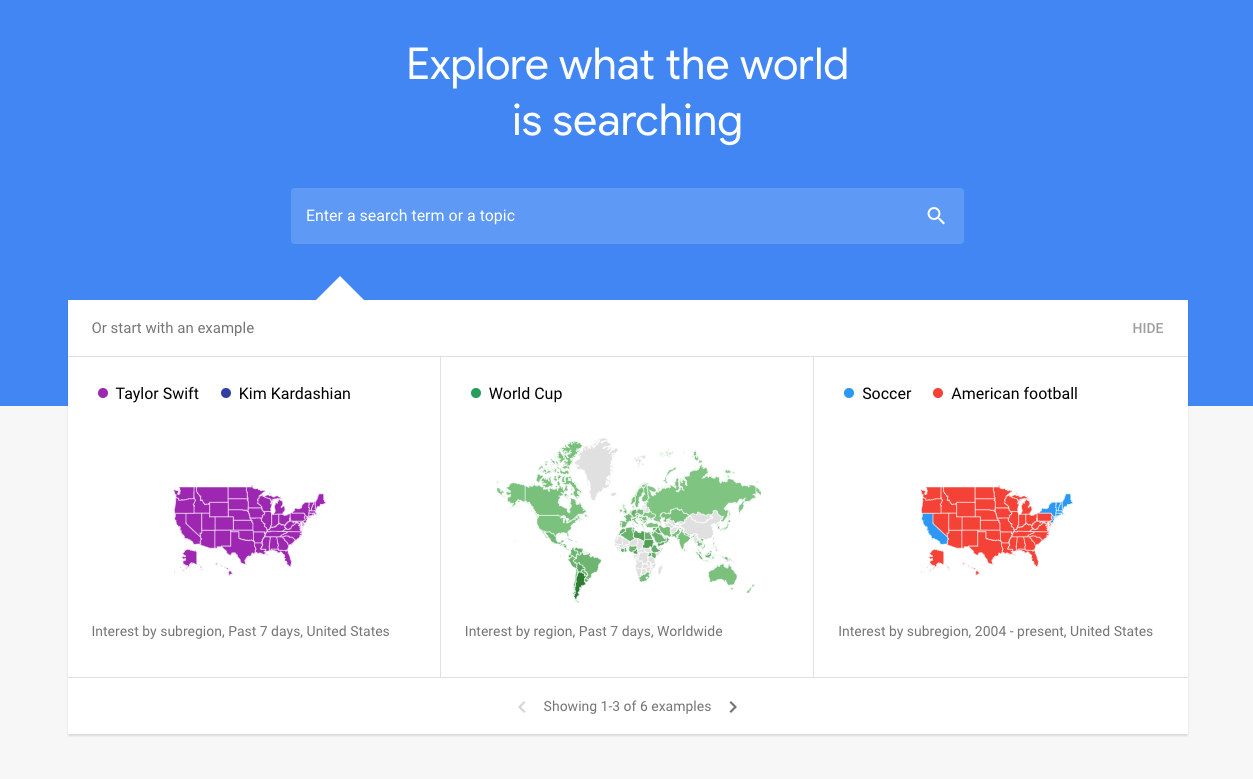 https://trends.google.com seasonal trends exploration
