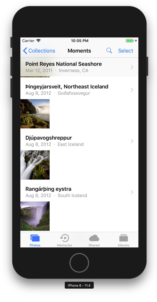 ios screen