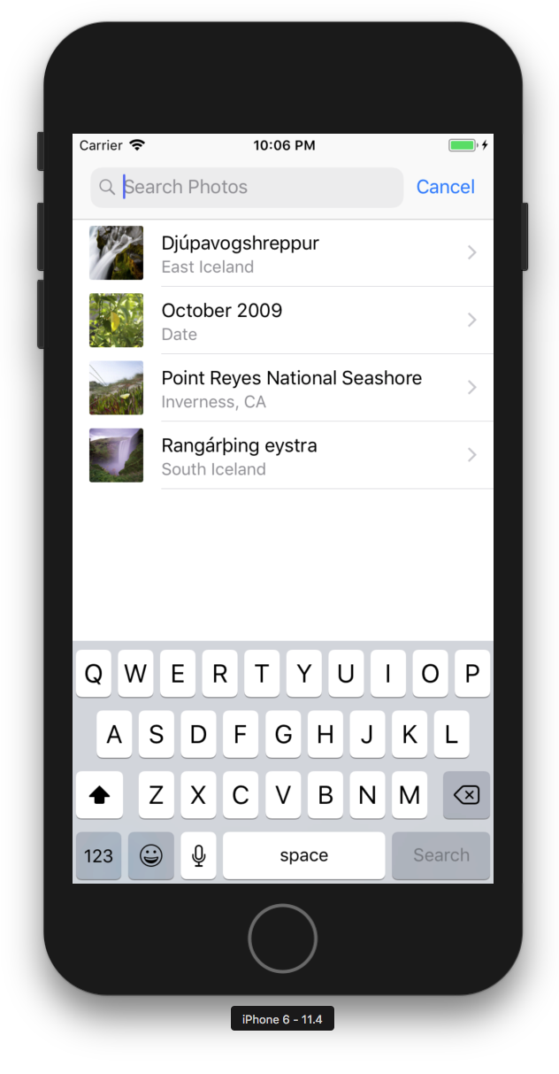 ios screen