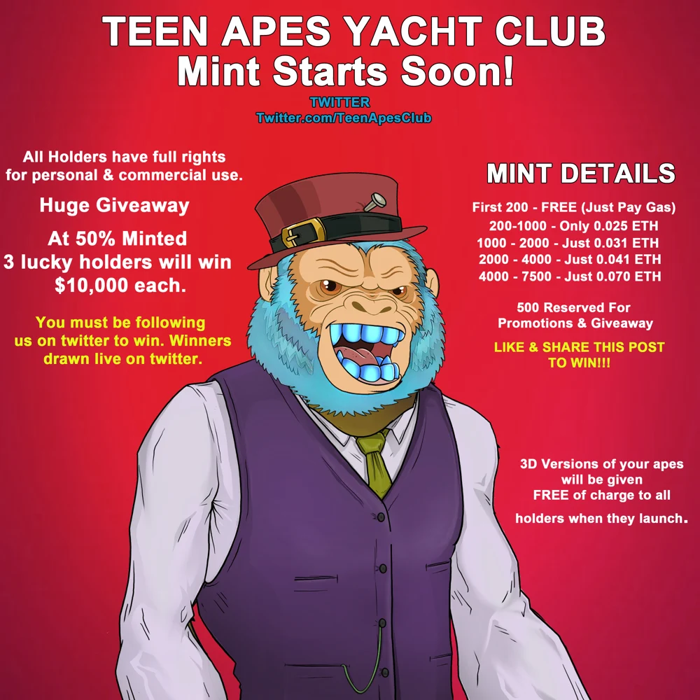 Teen Apes Yacht Club