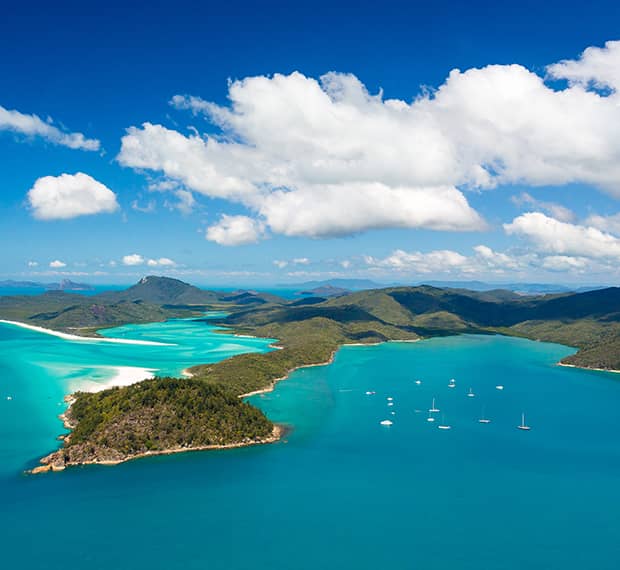 Aerial view of Whitsundays