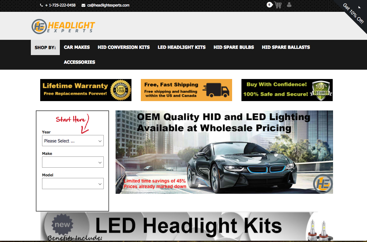 Headlight Experts Sponsorship Application