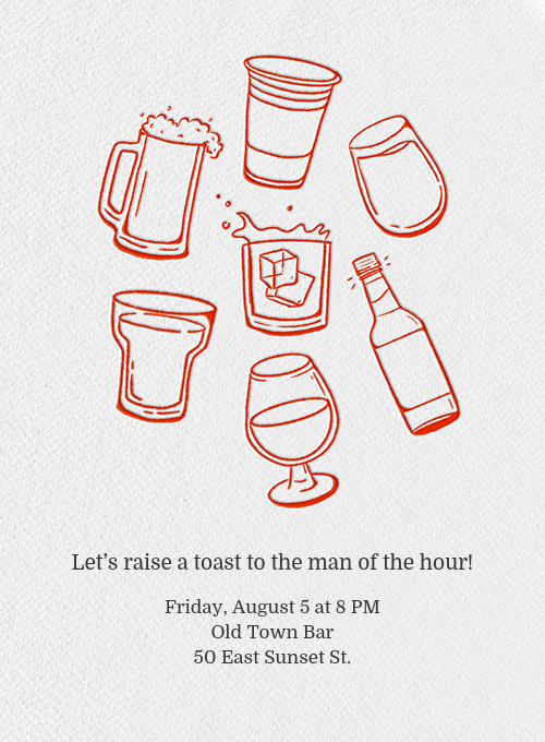 Let's Raise A Toast Evite