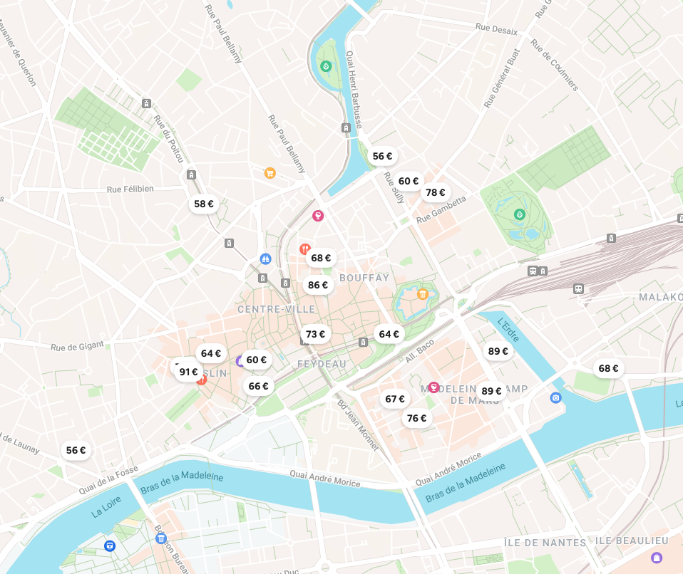 carte airbnb exemple