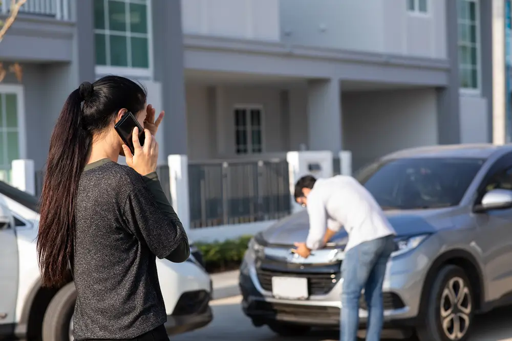 Person having an incident with a leased car