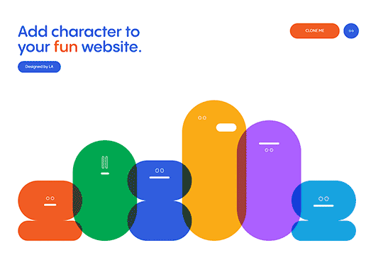 Character Animations via Interactions Webflow Cloneable: Fun characters ...