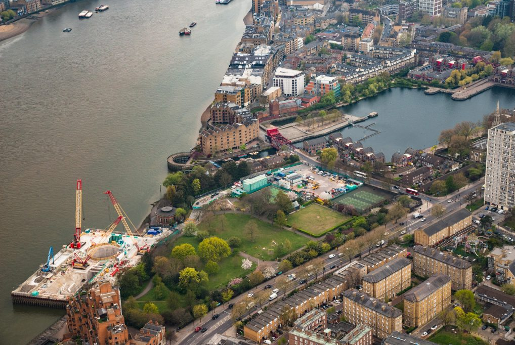 Tideway aerial photo showing a site that Aphex has been used on
