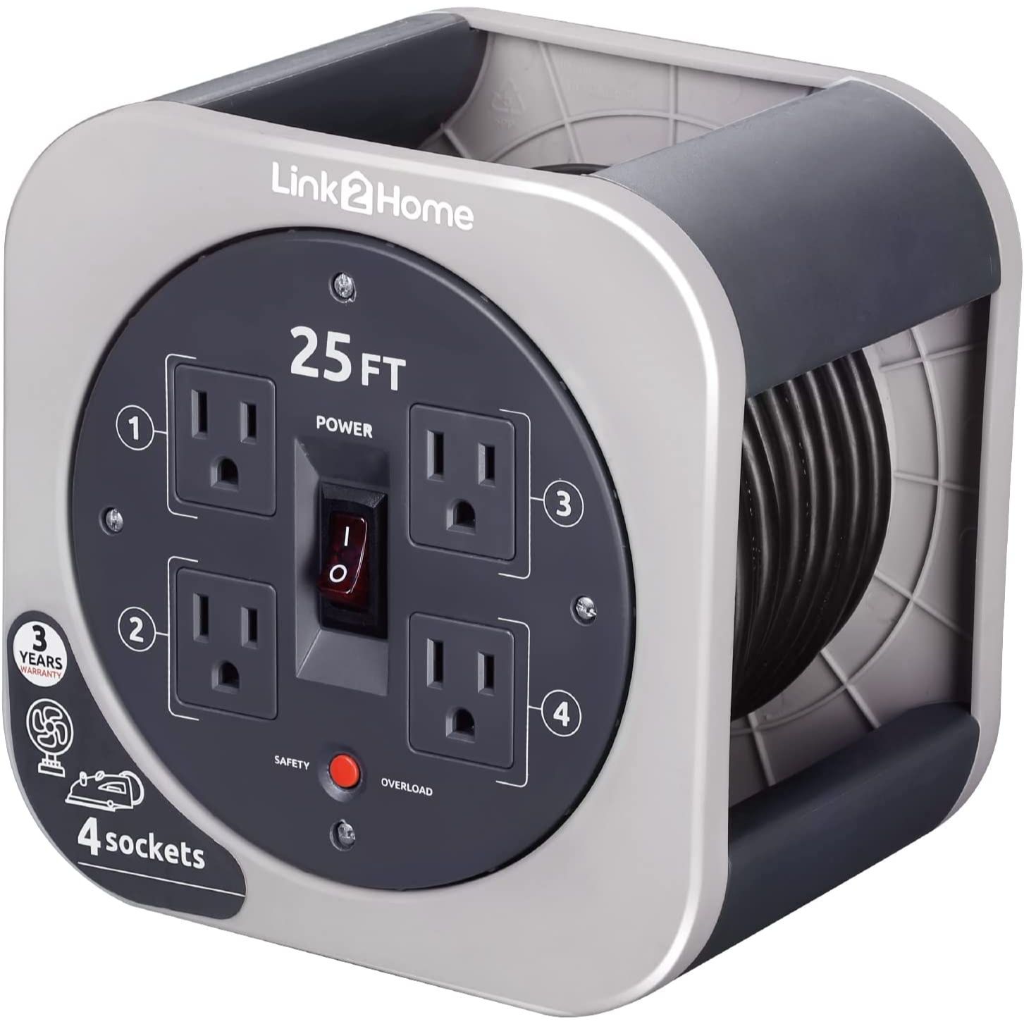 [Amazon] Link2Home 25 ft. Extension Cord Reel 19.99 (was 44.99