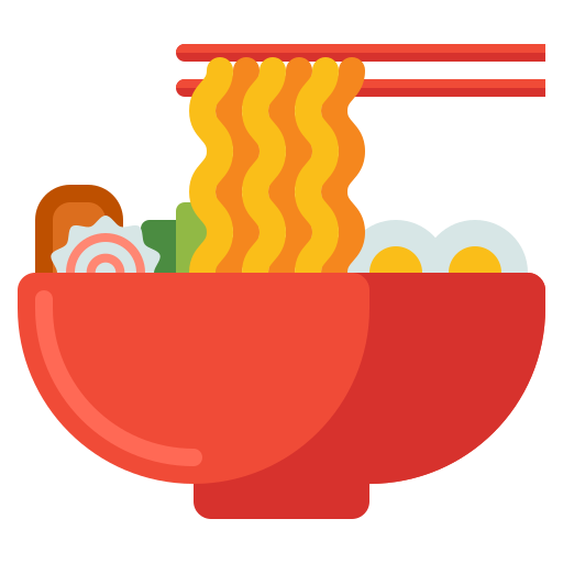 Ilustração de uma refeição de aspecto oriental, representando dark kitchens