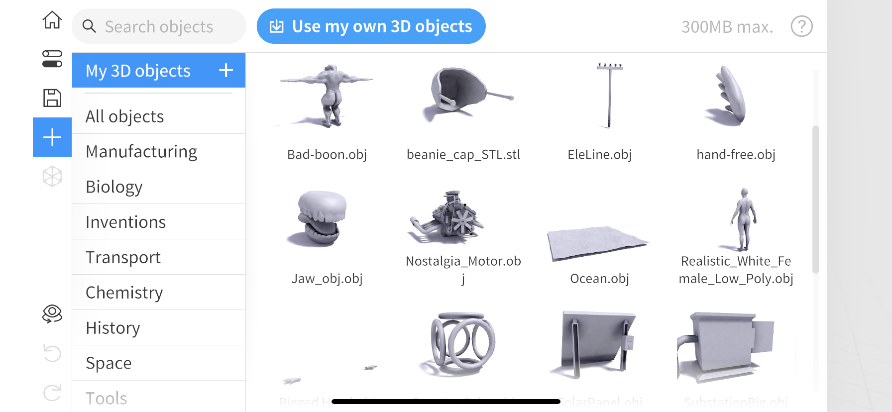 Import my own 3D objects