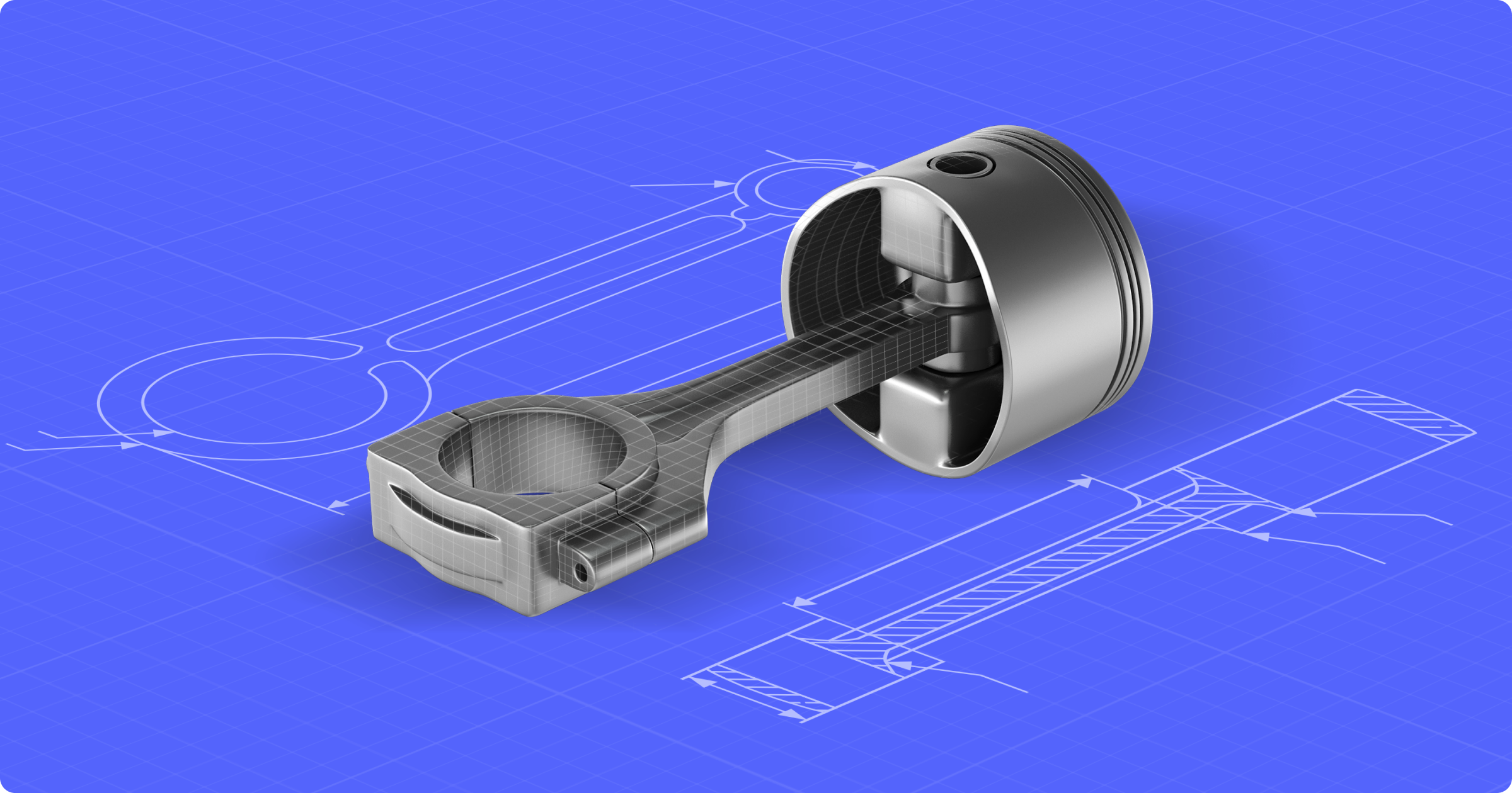 This is an image comparing a tool in a 3D presentation to a 2D line drawing, highlighting the next level of detail and complexity communicated using 3D models over 2D line drawings.