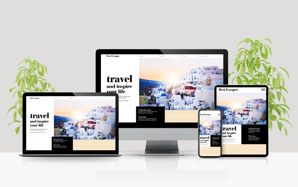 Realizzazione siti web aziendali mockup