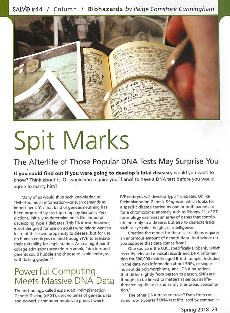 Spit Marks The Afterlife of Those Popular DNA Tests May Surprise You