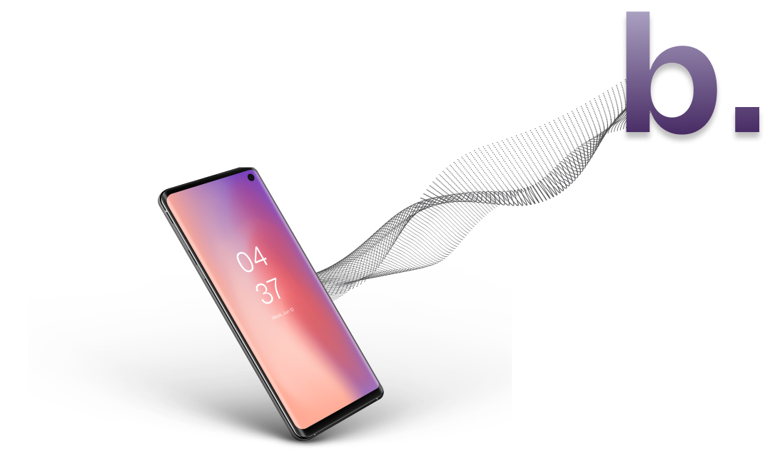 android phone with benshi logomark