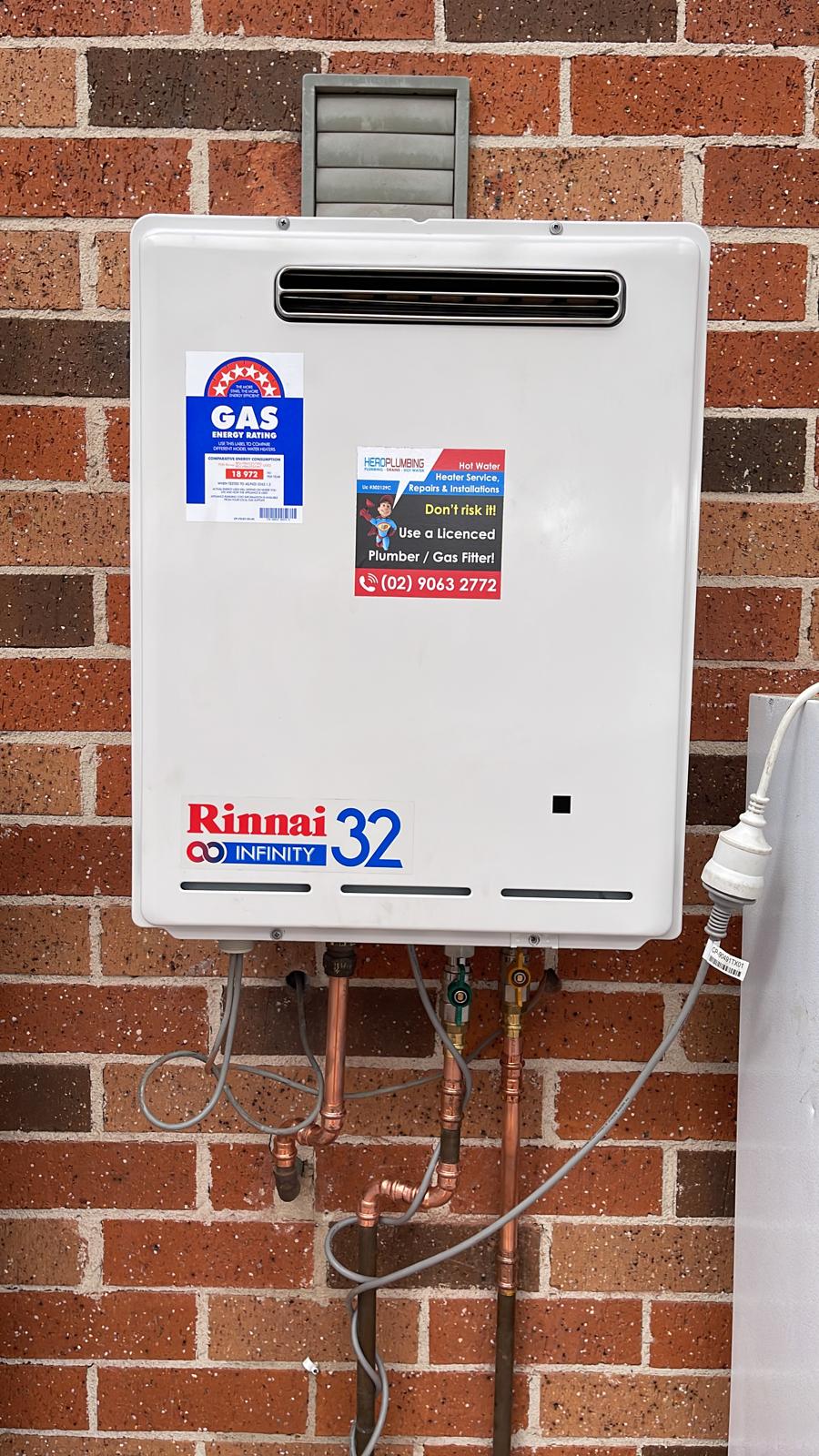 Sydney Rinnai Hot Water Repair Plumber - Hero Plumbing