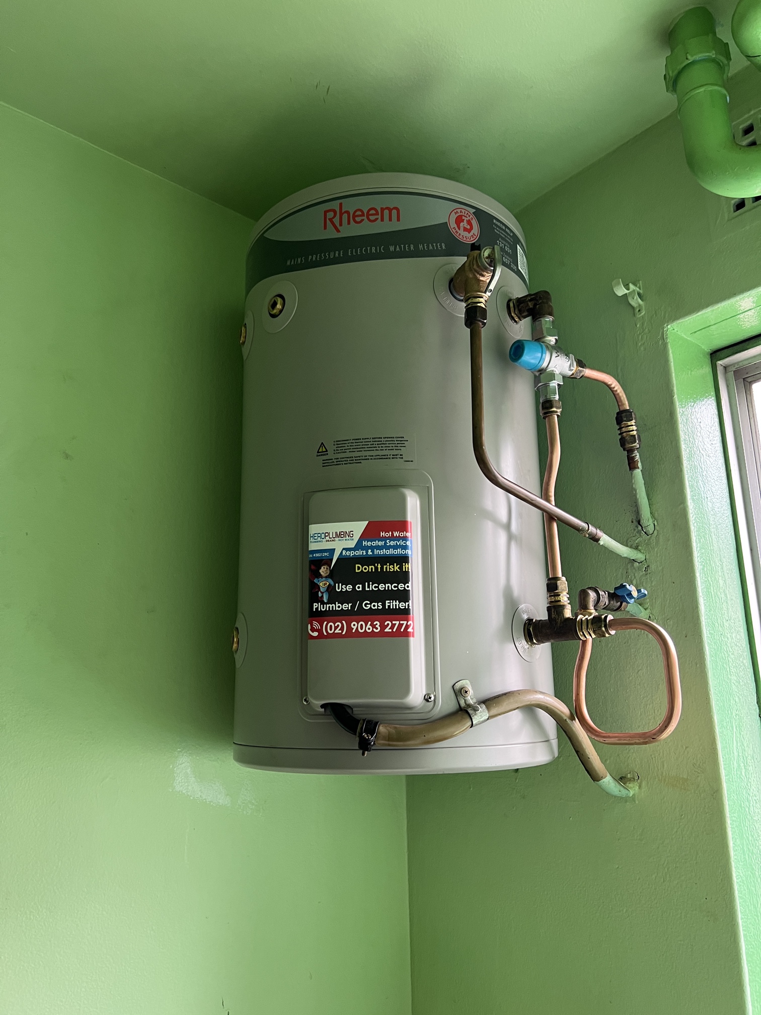 Sydney Rheem Hot Water Installation Plumber Hero Plumbing