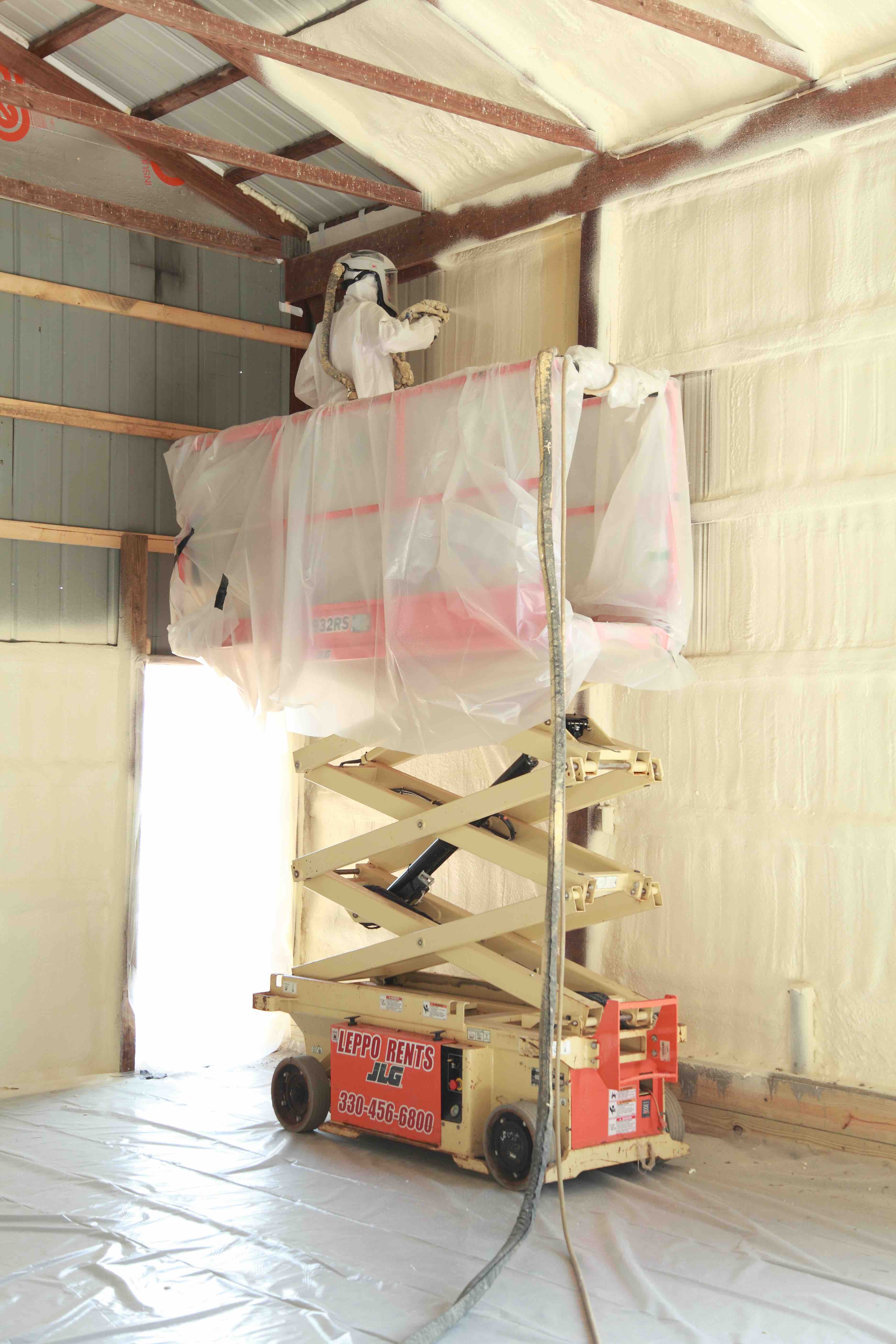 An agricultural spray foam project.