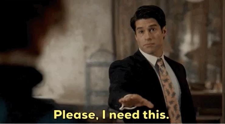 Man who asking for something