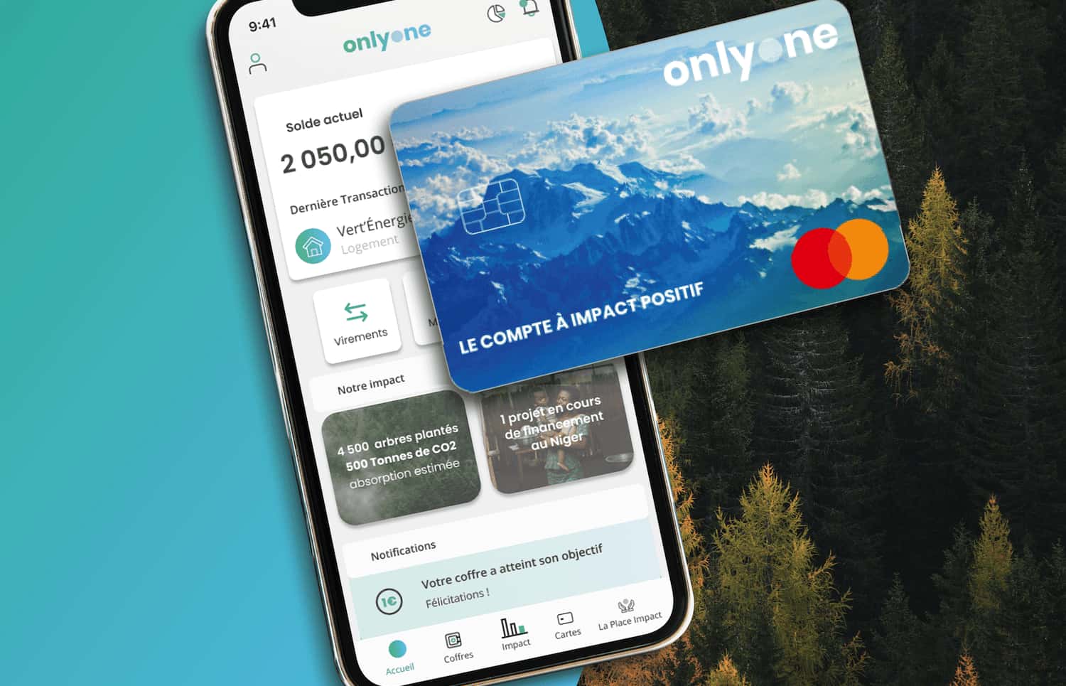 la carte et l'application onlyone avec Greenly