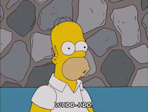 homer simpson est content