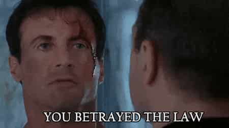 A man is telling You betrayed the law